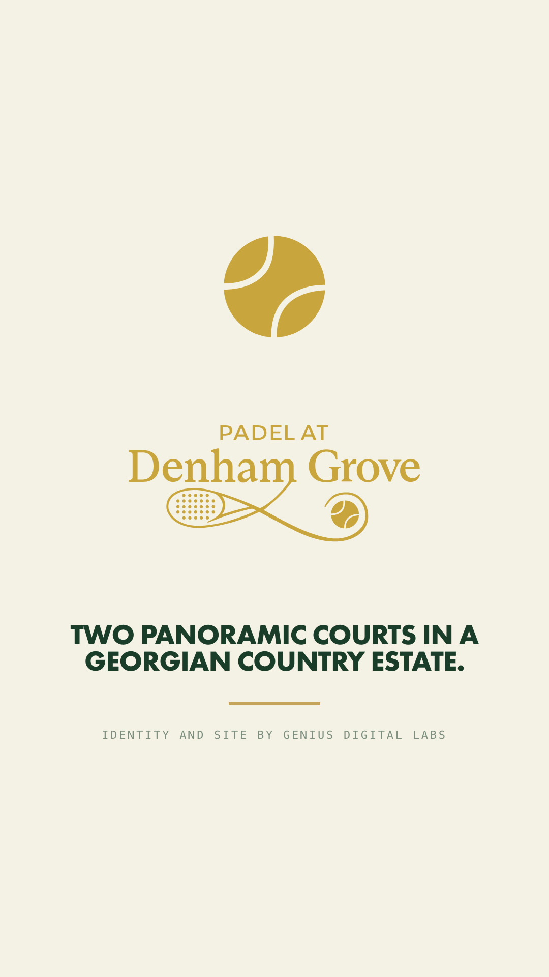 Padel at Denham Grove: the logo animation